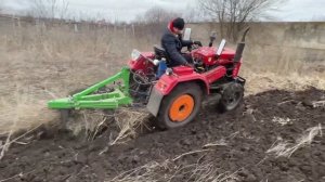 Весна 2022. Пахота огорода. Минитрактор Шифенг 244