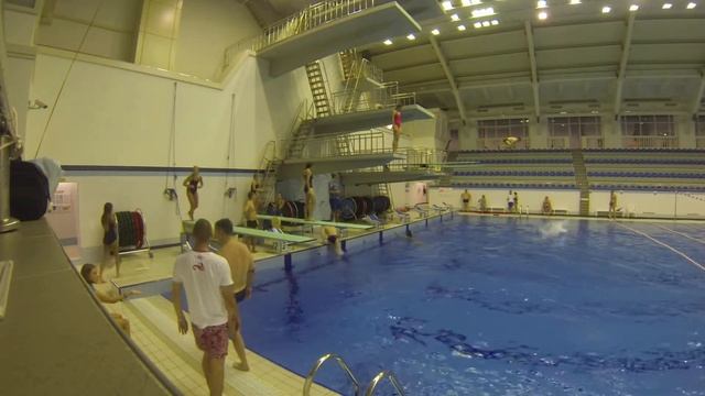 Flydiving в ЦСКА, тренировки по прыжкам в воду 22 08 2013 (часть 3) смотреть онлайн