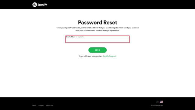 How To Reset Spotify Password