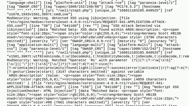 ModSecurity / CRS: Need custom rule to deal with false positive (user-inserted HTML formatted lis.. смотреть онлайн