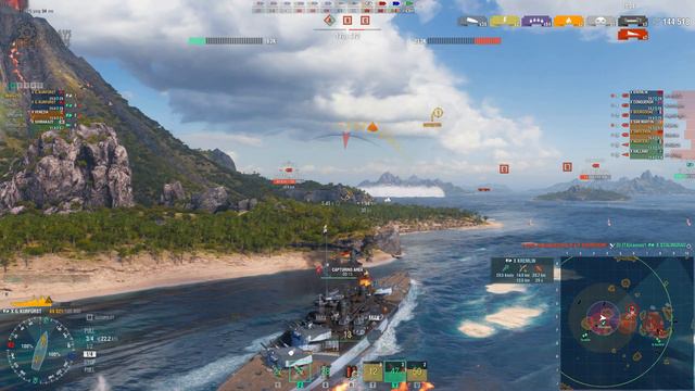 Grosser Kurfürst 5 Kills & 308k Damage | World of Warships Gameplay смотреть онлайн