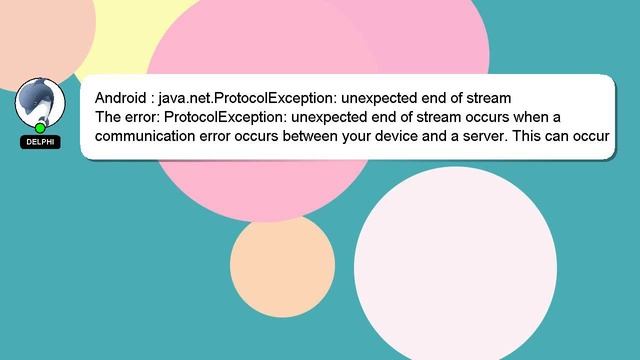 Android : java.net.ProtocolException: unexpected end of stream смотреть онлайн