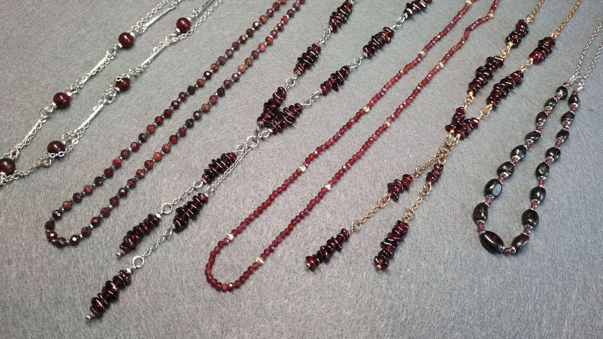 Украшения из граната. Ручная работа