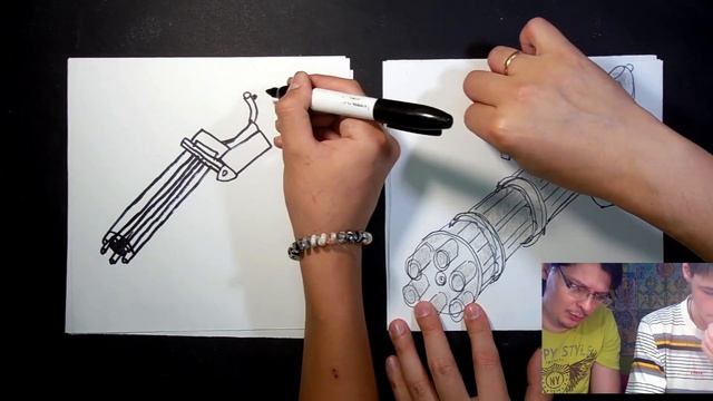 Рисуем Мини Ган, Папа GUN смотреть онлайн