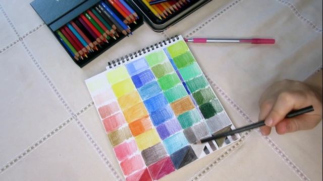 Сравнение карандашей 36 цветов- Faber-Castell и Prismacolor. смотреть онлайн