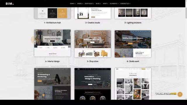 BIM - Architecture and Interior Design Elementor WordPress Theme building clean Build Website смотреть онлайн