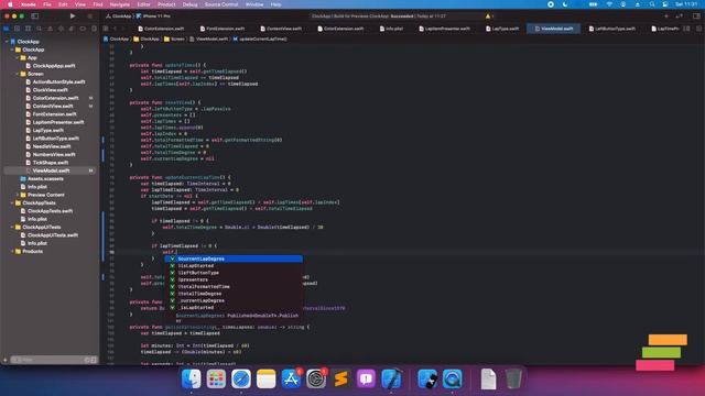 SwiftUI Apple Stopwatch App - Part 9, Needle Animation - MVVM, Combine - iOS Programming смотреть онлайн