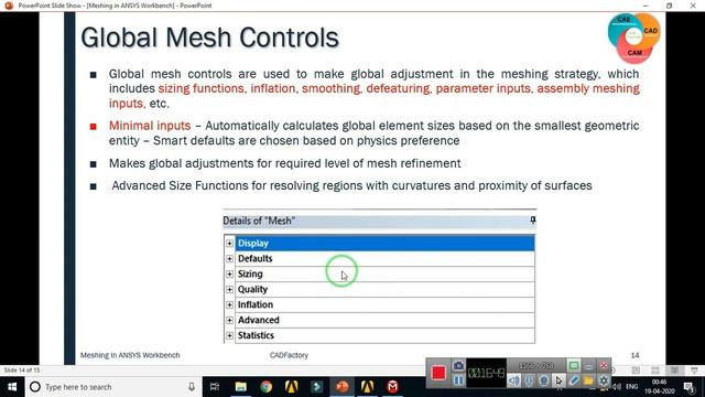Meshing in ANSYS Workbench | Global Mesh Control | Part-1 | Tutorial смотреть онлайн