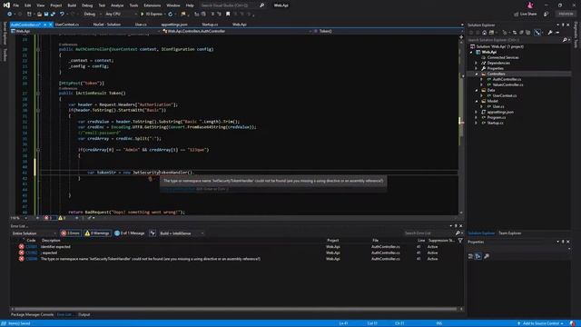 Net Core API - Json Web Token смотреть онлайн