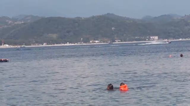 Дельфины на пляже Пицунды Абхазия 1 смотреть онлайн