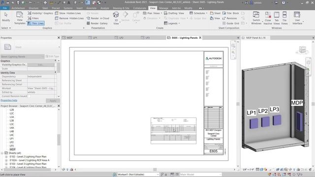 Revit 2021 - Panel Schedule Nodes Listed Under Sheets in Project Browser смотреть онлайн