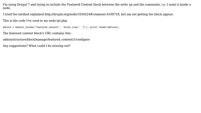 Drupal: Featured Content block inside node смотреть онлайн