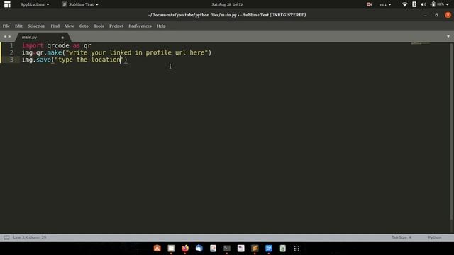 Making QR code using Python of my Linkedin profile /any website!!!! смотреть онлайн