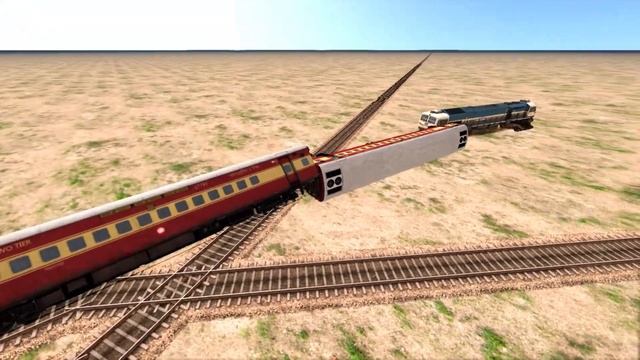 Train driver did not see the sharp turn | Trains Vs Sharp Turn — Indian Train Simulator 2022 смотреть онлайн