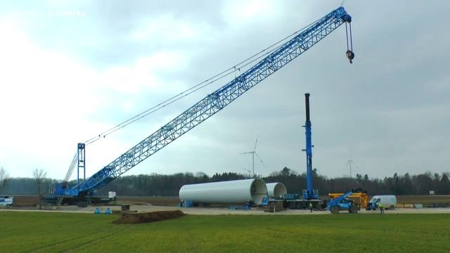 Windpark Kirchberg Errichtung der Windräder смотреть онлайн