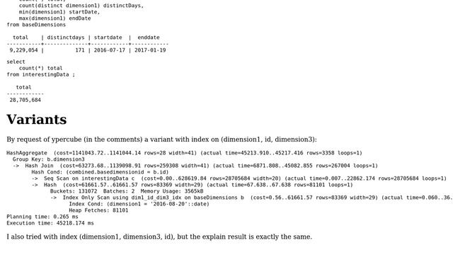 Why is PostgreSQL selecting a slow Seq scan when an index scan would be better? смотреть онлайн