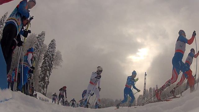 Сочи. Скиатлон, заключительный подъем. смотреть онлайн