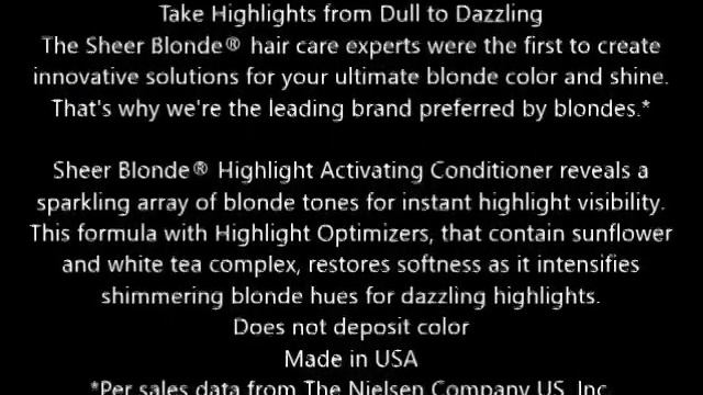 John Frieda Sheer Blonde Highlight Activating Enhancing Conditioner, For Lighter Shades 8 45 Fl Oz