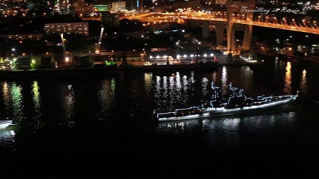 Парадный строй кораблей на день ВМФ. Владивосток. смотреть онлайн