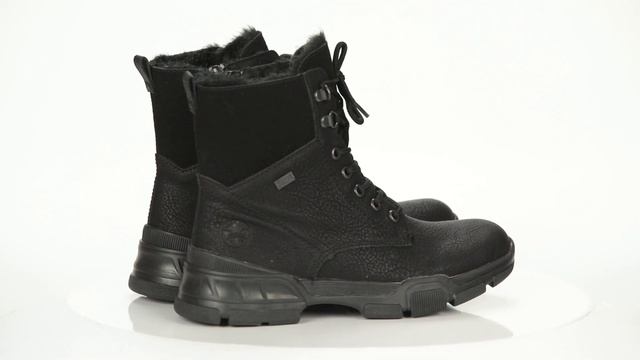 Черные высокие ботинки из экокожи на подкладке из искусственной шерсти X4434-00 смотреть онлайн