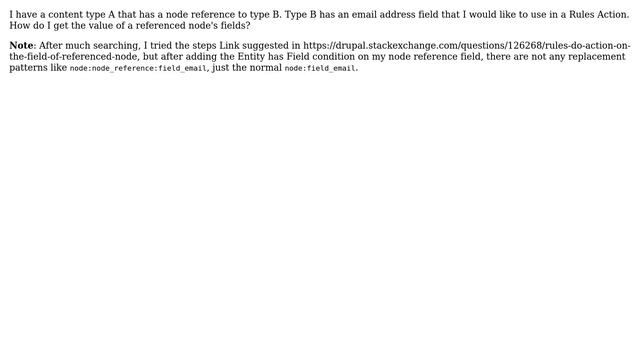 Drupal: How to access the value of a referenced node's field to use it as a Rules action? смотреть онлайн