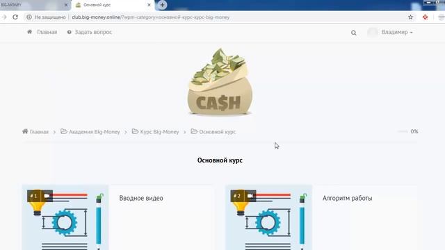 Курс BIG-MONEY Пакет стандарт. Зарабатывайте 5000 р. в сутки смотреть онлайн