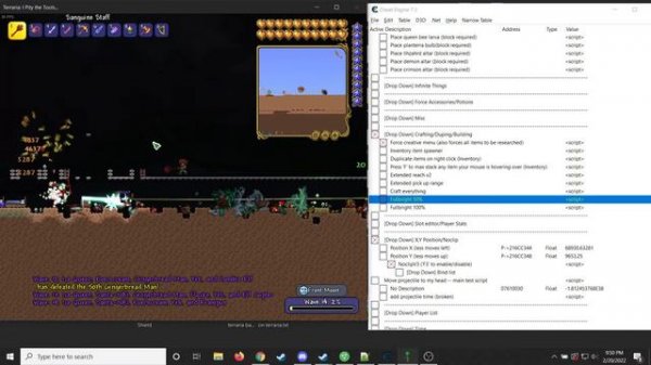 Terraria Cheat Engine 1.4.3.2+  Aimbot