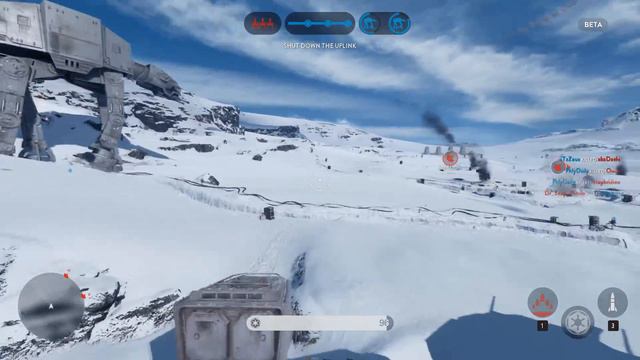 Star Wars Battlefront Gameplay - ATST ANNIHILATION - Battlefront Beta!