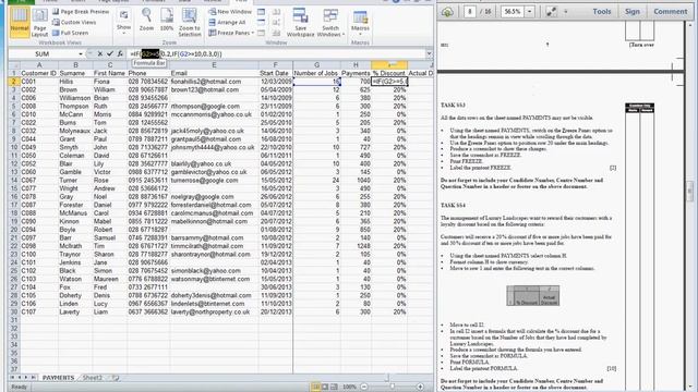 CCEA Applied ICT- Module 2 - June 2014 Spreadsheet Solution смотреть онлайн