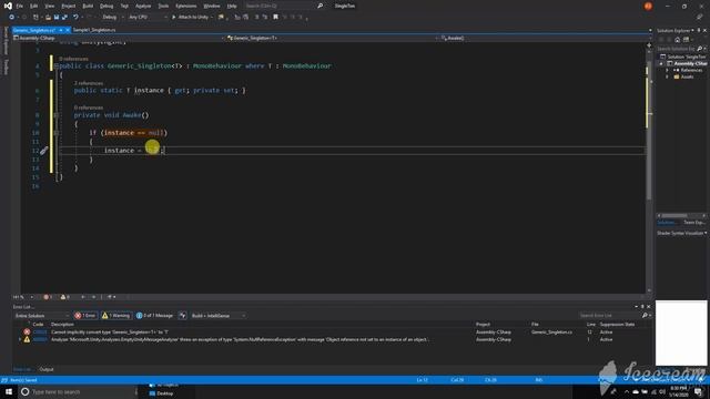 Unity Singleton Design Pattern | Hindi Explaination | Game development смотреть онлайн