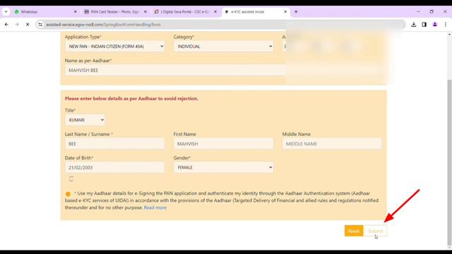 Fingerprint se Pan card kaise banaye mode scan Based (e-sign)e-KYC CSC NSDL se pan card kaise banay смотреть онлайн