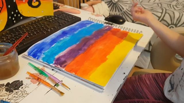Как рисовать красками дерево фэнтези. How to draw paints fantasy tree смотреть онлайн