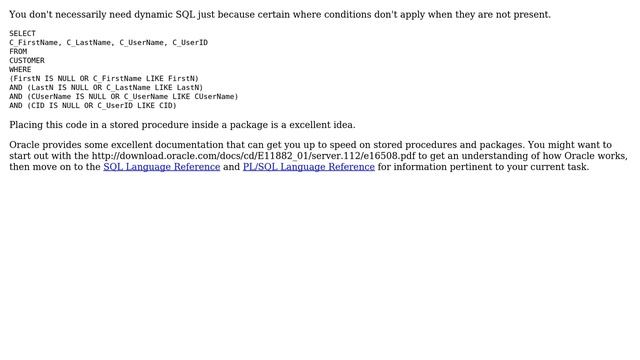 Databases: Building Dynamic Oracle Where Clause (4 Solutions!!) смотреть онлайн