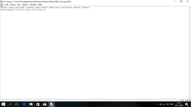 Python. 2- dars. O'zgaruvchilar, if, else, elif operatorlari смотреть онлайн