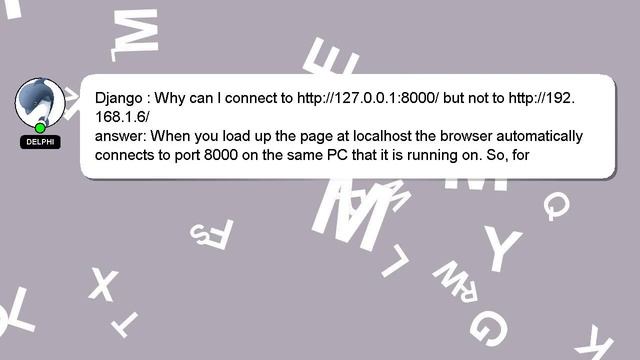 Django : Why can I connect to http://127.0.0.1:8000/ but not to http://192.168.1.6/ смотреть онлайн