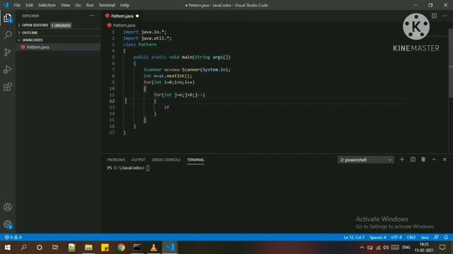 Write a java program to print Pattern. смотреть онлайн