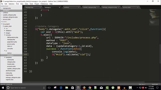 Inventory Management System | Update Categories | PHP, MySqli, Ajax, Bootstrap | Part 21 смотреть онлайн