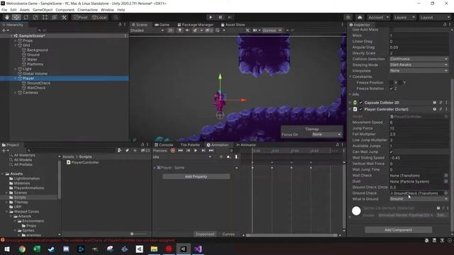 Wall Jumping, Holding and Sliding - 2D Platformer Metroid in Unity 2021 [Part #4] смотреть онлайн