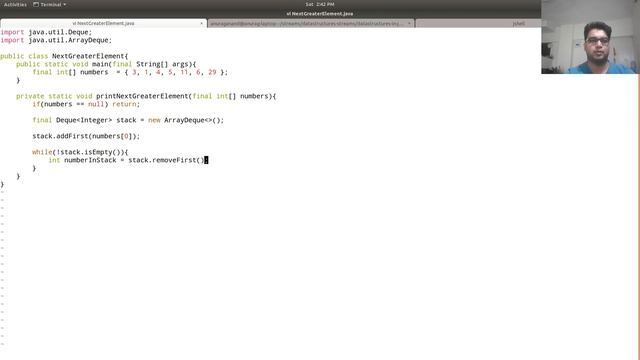 JAVA DATA STRUCTURE STACK : Print The Next Greater Element For Element In An Array смотреть онлайн