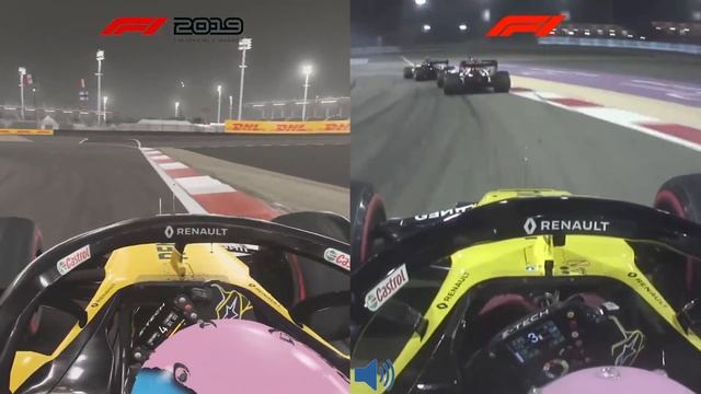 F1 2019 vs Real Life - Daniel Ricciardo (Renault) @ Bahrain смотреть онлайн