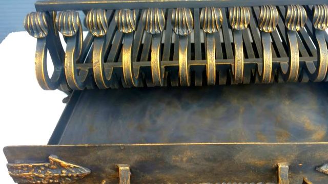 Ковка для камина колосники и ящик для золы в каминной топке, зольник для пепла и углей смотреть онлайн