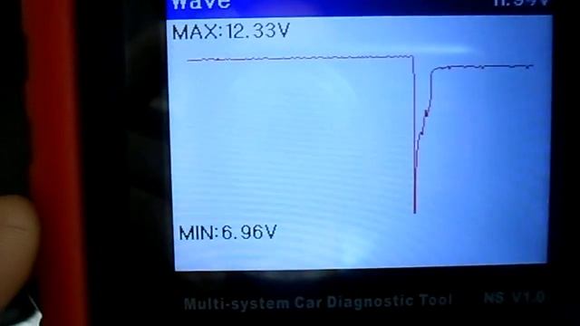 Battery Live Data: Starter (iCarsoft NS V1.0 OBD2 scanner) смотреть онлайн
