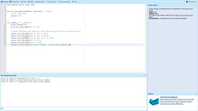 Обучаемся python на сайте CheckIO. Часть 1 смотреть онлайн