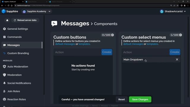 Message Through Select Menu | Sapphire Academy смотреть онлайн