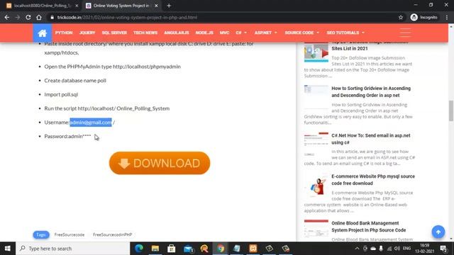 Simple Online Voting System project in PHP | Voting system in PHP |Online Voting System Project php смотреть онлайн
