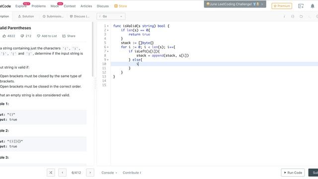 20 Valid Parentheses - Leetcode in Go - Stack смотреть онлайн