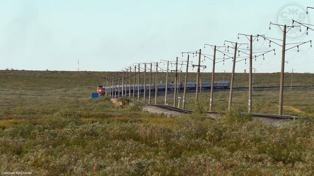 Скорый, фирменный поезд №42 Москва - Воркута. Съёмка: Воркутинский район. смотреть онлайн