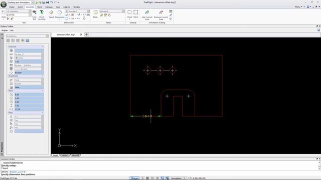 DraftSight 2017: Dimension Snap Offset Distances смотреть онлайн