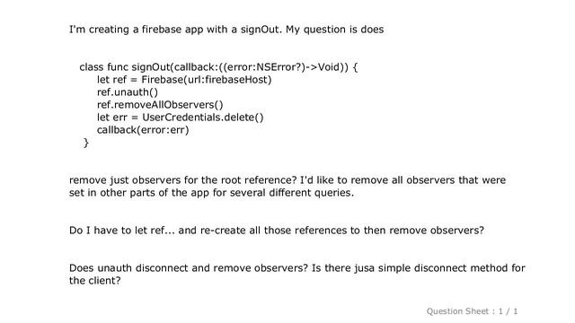 iOS : in firebase how to remove all observers, rather than observers for a specific ref смотреть онлайн
