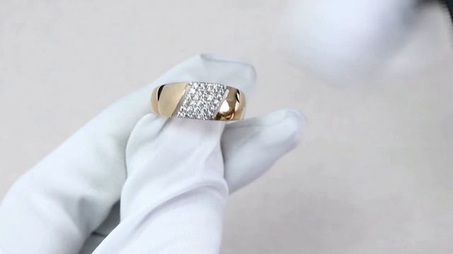 Золотое кольцо Красносельский ювелир с фианитом РКд3538 смотреть онлайн